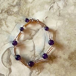 Amethyst Bracelet and Earring Set